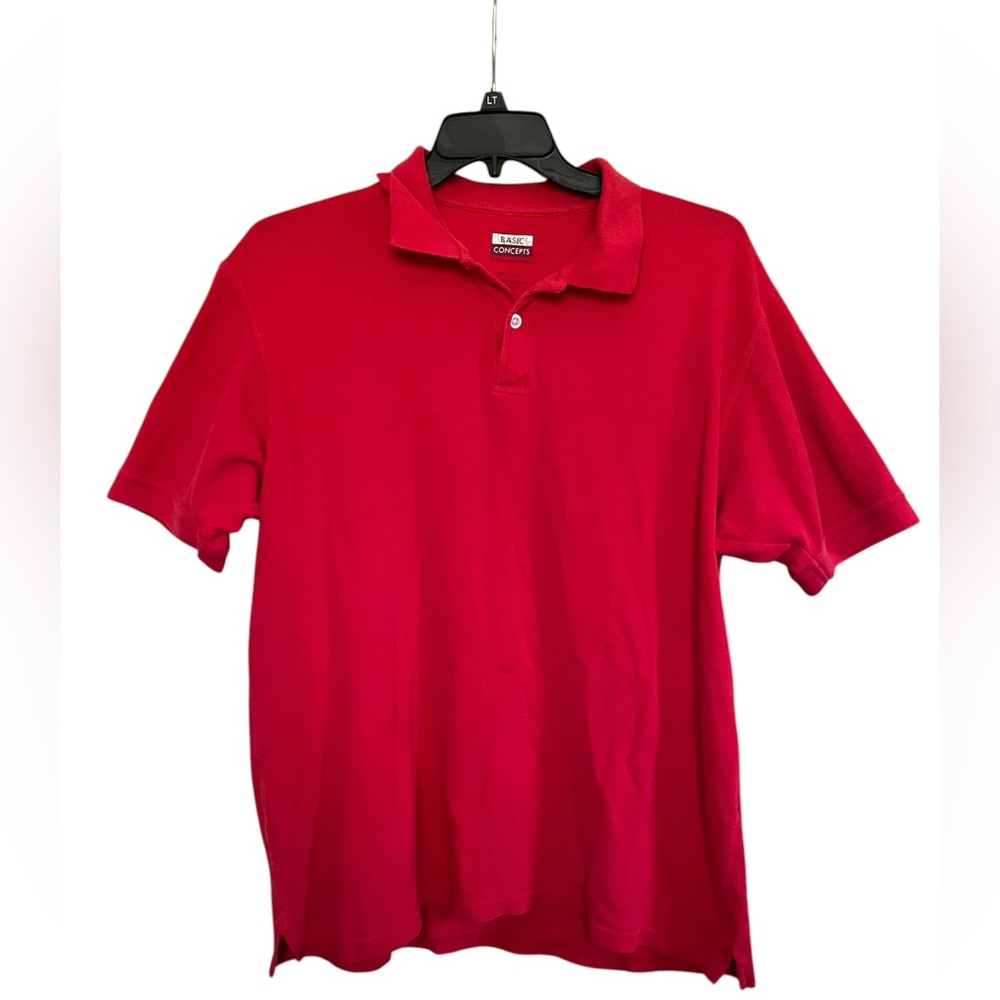 Vintage Basic Concepts Men’s Red Short Sleeve Performance Polo Shirt